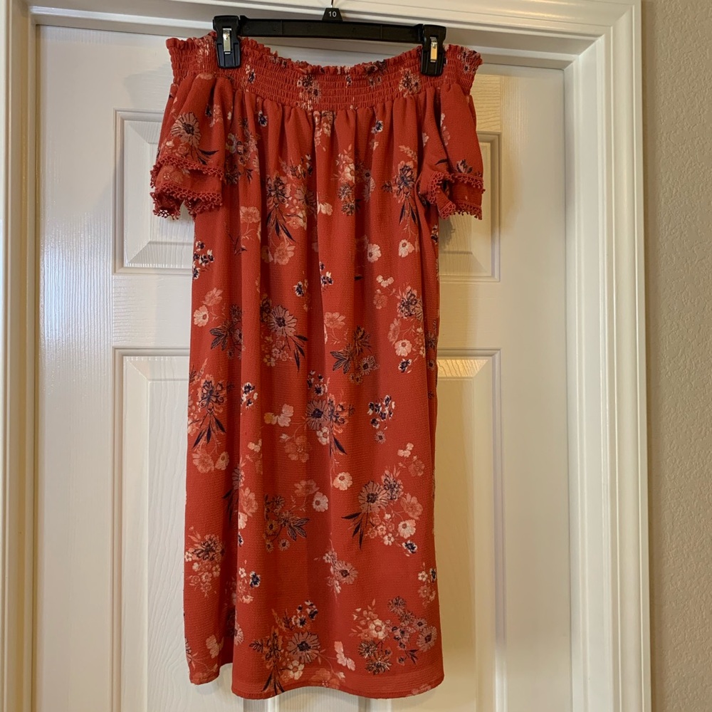 XXL Smocked Off Shoulder Dress
